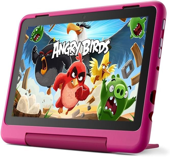 Amazon Fire HD 8 Kids Pro tablet, 8 HD display, ages 6-12, 30% faster processor, 13 hours battery life, Kid-Friendly Case, 32 GB, (2022 release), Rainbow Universe