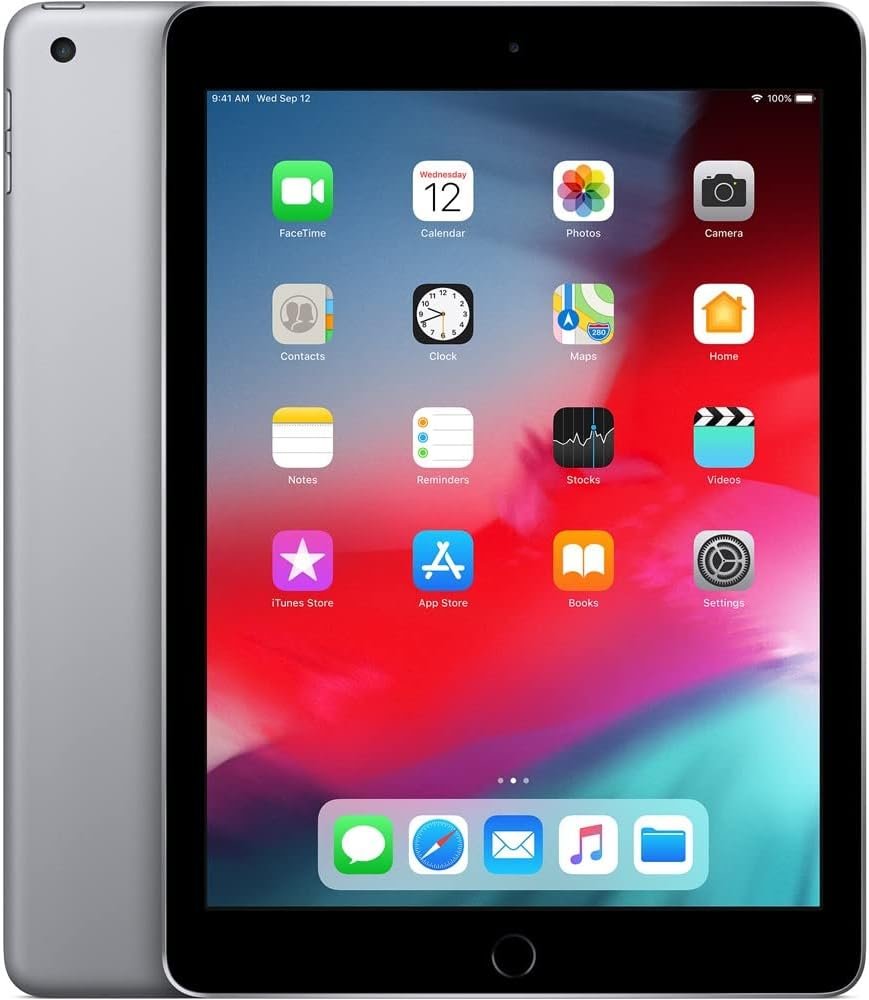 Apple iPad (2018 Model) with Wi-Fi only 32GB Apple 9.7in iPad - Space Gray (Renewed)