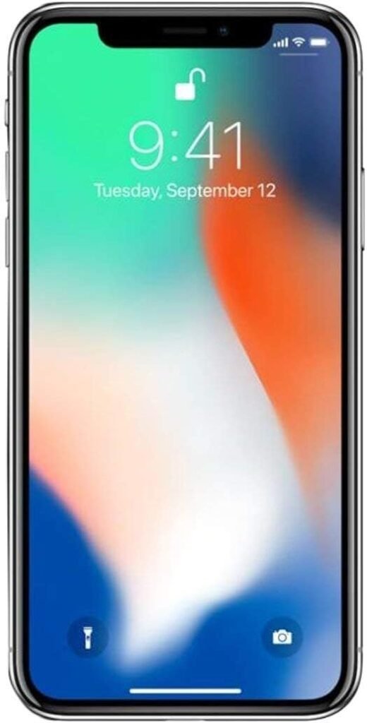 Apple iPhone X, 256GB, Silver - Unlocked (Renewed Premium)