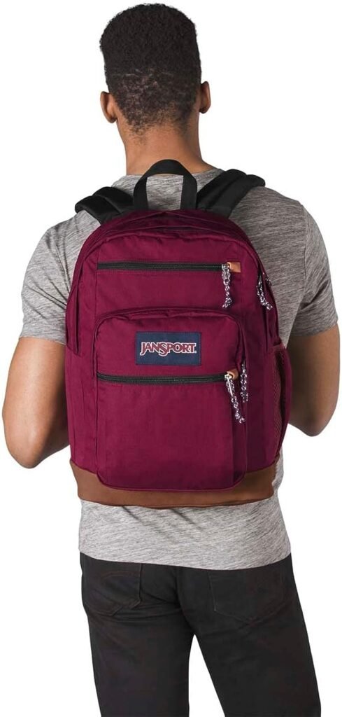 JanSport Cool Backpack with 15-inch Laptop Sleeve, Russet Red - Large Computer Bag Rucksack with 2 Compartments, Ergonomic Straps - Bookbag for Men, Women