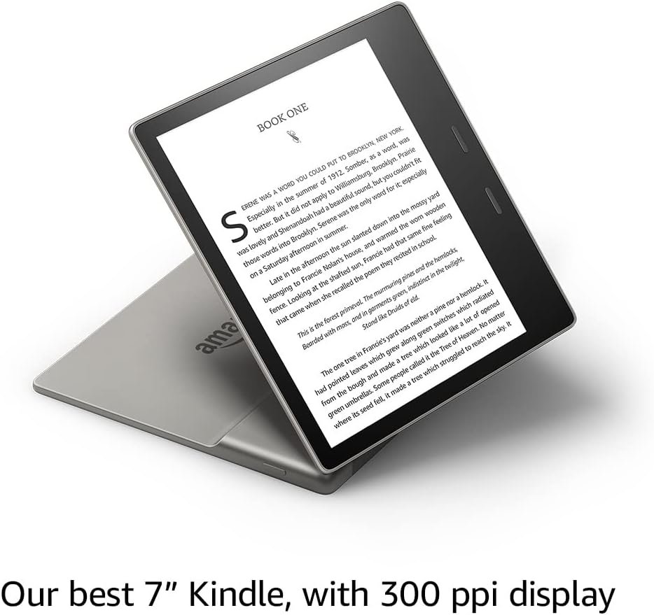 Kindle Oasis – With 7” display and page turn buttons