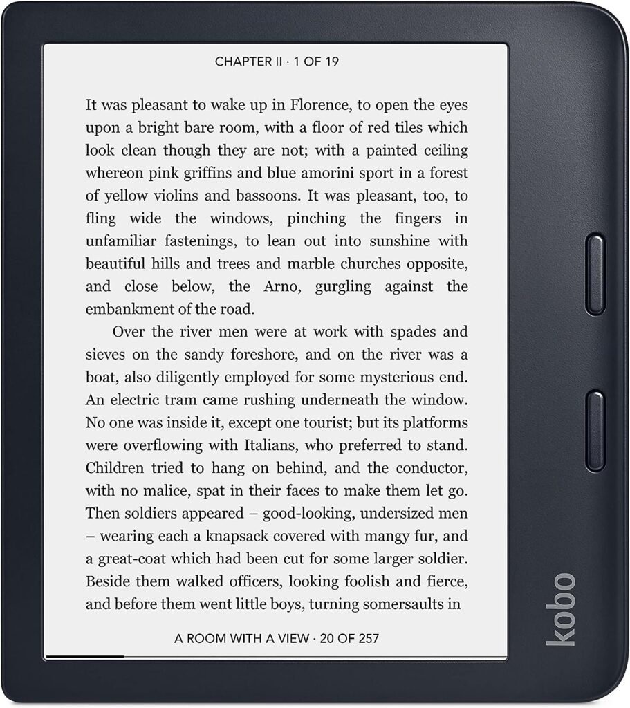 Kobo Libra 2 | eReader | 7” Glare Free Touchscreen | Waterproof | Adjustable Brightness and Color Temperature | Blue Light Reduction | eBooks | WiFi | 32GB of Storage | Carta E Ink Technology | Black